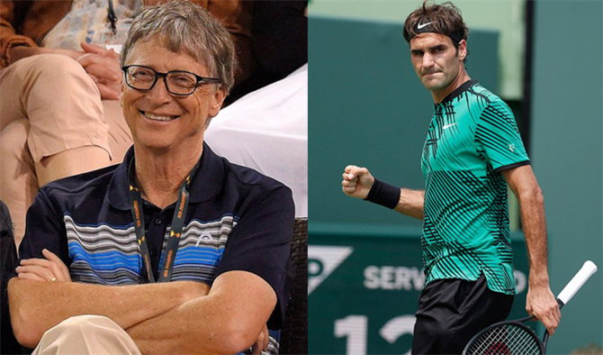 Bill Gates İle Federer Tenis Maçına Hazırlanıyor