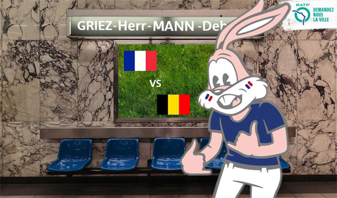 Fransa-Belçika Maçı Metroya Taştı