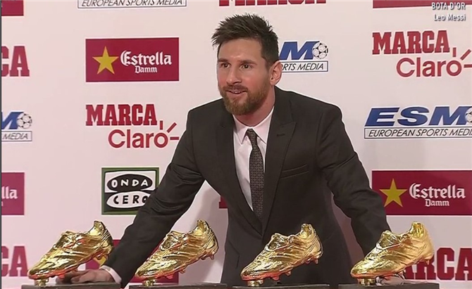 Messi Kariyerindeki Dördüncü Altın Ayakkabı Ödülüne Kavuştu