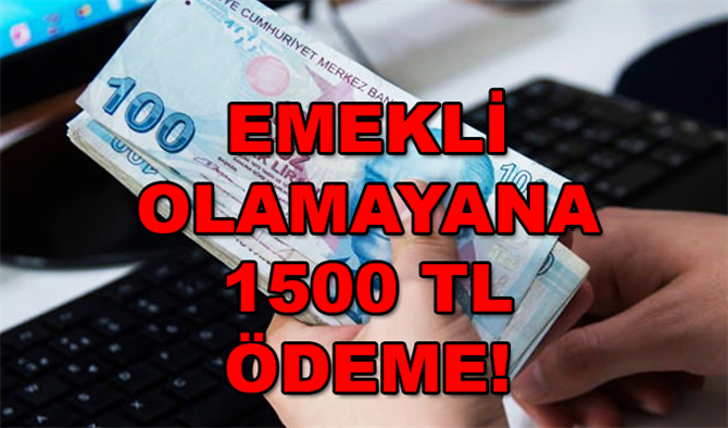 Nüfus Cüzdanıyla Başvurmak Yetiyor Emekli Olmayanlara 1500 TL Ödeme!