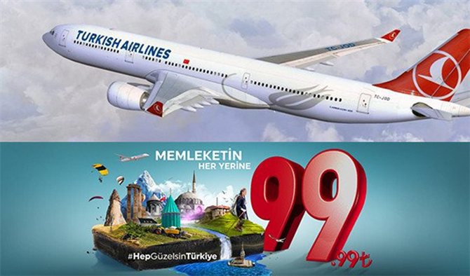 Türk Hava Yolları 99 TL Uçak Bileti 6-7 Kasım 2019 Kampanyası Satın Al