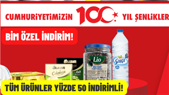 BİM Cumhuriyet Bayramı'na özel tüm ürünlerde yüzde 50 indirim yapıyor!